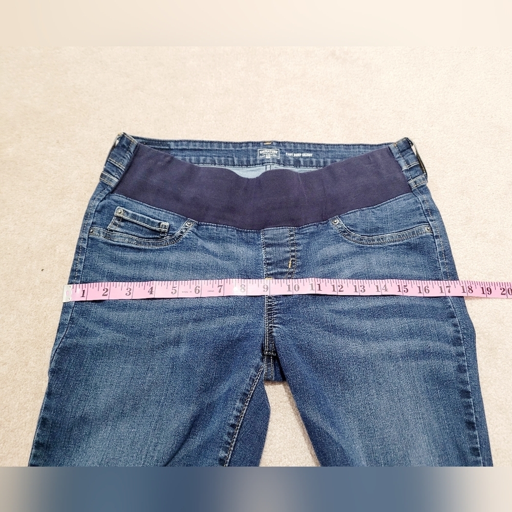 Levi's Baby Bump Skinny Maternity Jeans Size Medium Blue Stretch - Picture 7 of 14